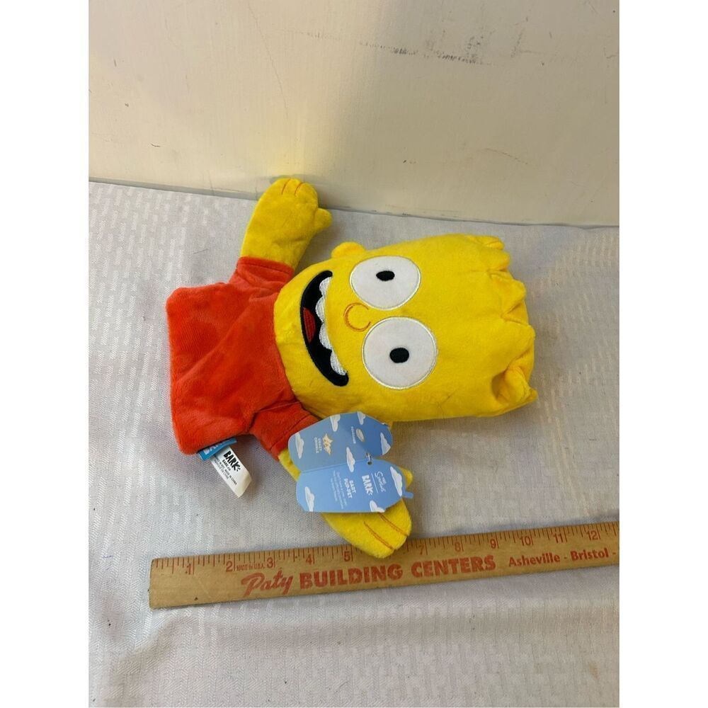 BART Simpson Bark Dog Toy‎ Pup-pet squeaky NEW